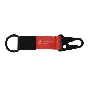 Thread Keychain Clip Coral